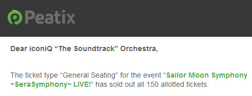 Sailor Moon Symphony SOLD OUT